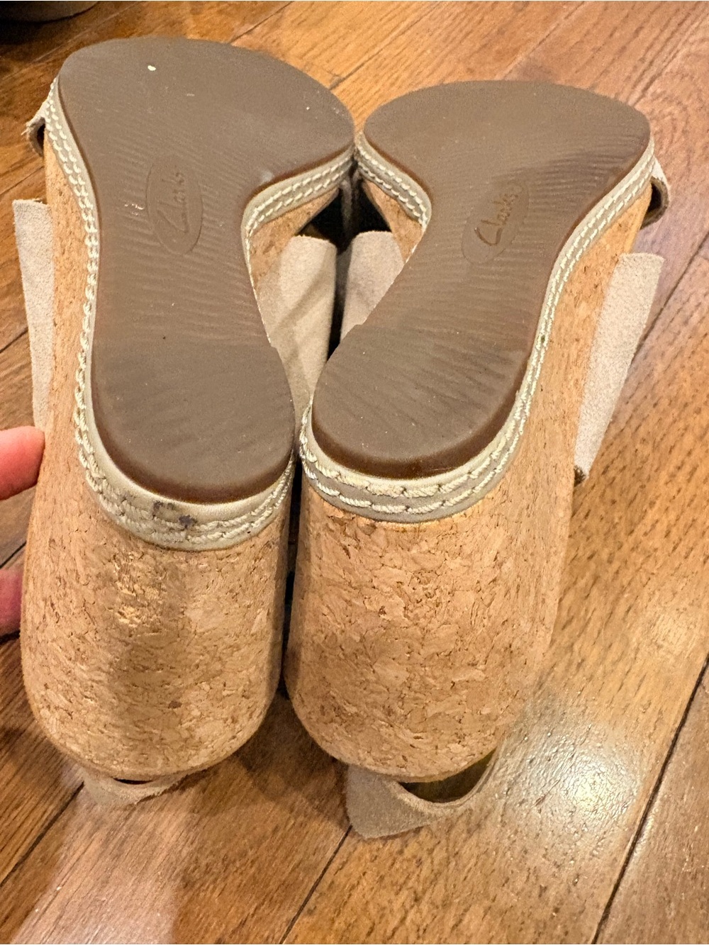 Suede Slingback Cutout Sandals in Beige - Picture 6 of 7